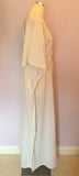 Deane & White Long White Cotton Kaftan / Cover Up Dress Size L - Whispers Dress Agency - Sold - 3