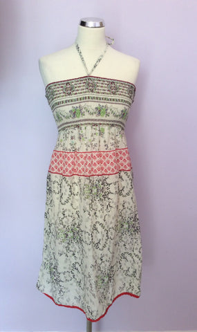 Whitestuff Print Cotton Halterneck Sundress Size 12 - Whispers Dress Agency - Sold - 1