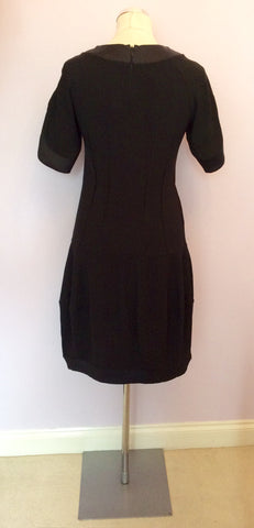 VIVI BLACK SHORT SLEEVE DRESS SIZE 42 UK 12 - Whispers Dress Agency - Womens Dresses - 4
