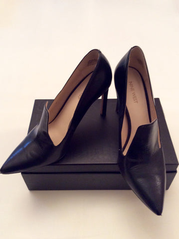 Nine West Black Leather Heels Size 7/40 - Whispers Dress Agency - Womens Heels - 1