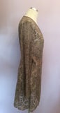 Avoca Anthology Olive Green Lace Wrap Around Top & Skirt Size 12/14 - Whispers Dress Agency - Sold - 3