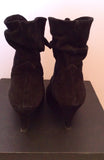 Reiss Carmen Black Suede Ankle Boots Size 5/38 - Whispers Dress Agency - Womens Boots - 3