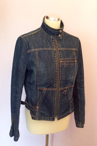 French Connection Blue Denim Jacket Size 14 - Whispers Dress Agency - Sold - 1