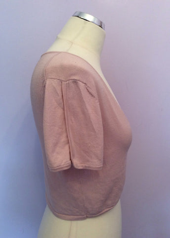 Hobbs Pale Pink / Nude Fine Knit Bolero Cardigan Size 12 - Whispers Dress Agency - Sold - 2
