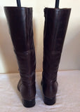 Essence Dark Brown Leather Boots Size 4/37 - Whispers Dress Agency - Womens Boots - 4