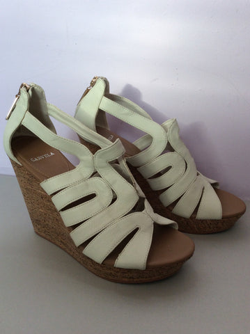 Brand New Carvela White Wedge Heel Sandals Size 3.5/36 - Whispers Dress Agency - Sold - 2