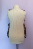 Michael Kors Cream Knit & Faux Fur Gilet Size M - Whispers Dress Agency - Sold - 2
