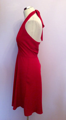 Miu Miu Red Halterneck Dress Size 40 UK 8 - Whispers Dress Agency - Sold - 2
