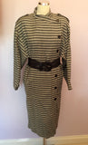 Vintage Jaeger Black & Ivory Check Wool Coat / Dress Size 12 - Whispers Dress Agency - Womens Vintage - 1
