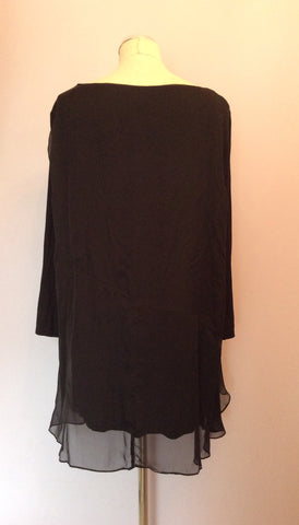 Brand New Phase Eight Black Silk Tiered Top Size 18 - Whispers Dress Agency - Sold - 3