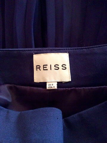 Reiss Presley Dark Blue Pleated Skirt Size 8 - Whispers Dress Agency - Sold - 2