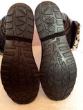 Leopard Print Faux Fur Trim Black Wellington/Rain Boots Size 6/39 - Whispers Dress Agency - Sold - 3