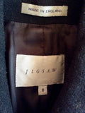 Jigsaw Black Wool, Lambswool & Cashmere Coat Size 8 - Whispers Dress Agency - Sold - 5