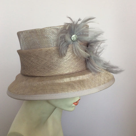 Alicia Boom Pale Lilac / Mauve Feather Trim Formal Hat - Whispers Dress Agency - Womens Formal Hats & Fascinators - 2