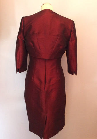 Alexon Deep Red Occasion Dress & Bolero Jacket Size 10/12 - Whispers Dress Agency - Sold - 2