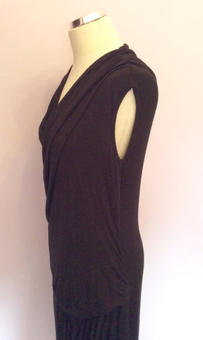 Isabel De Pedro Black Draped Stretch Jersey Dress Size 16 - Whispers Dress Agency - Sold - 4