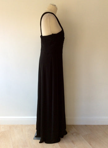 COAST BLACK ONE SHOULDER MAXI DRESS SIZE 16 - Whispers Dress Agency - Womens Dresses - 4
