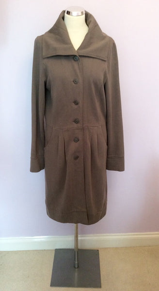 Sandwich Light Brown Cotton Blend Coat Size L - Whispers Dress Agency - Womens Coats & Jackets - 1