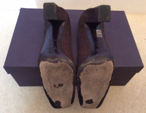 Prada Dark Brown Nubuck Court Shoes Size 5/38 - Whispers Dress Agency - Sold - 4