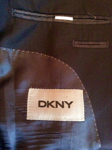 DKNY Dark Blue Wool Blend Suit Jacket Size 36S - Whispers Dress Agency - Mens Suits & Tailoring - 3