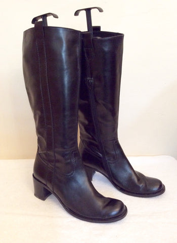 Jane Shilton Black Leather Boots Size 5/38 - Whispers Dress Agency - Sold - 1