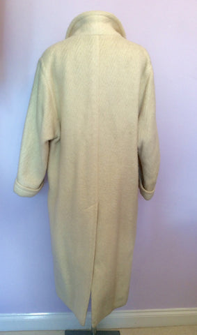 Vintage Jaeger Ivory Wool & Mohair Blend Coat Size 10 Fit Up To 16 - Whispers Dress Agency - Sold - 3