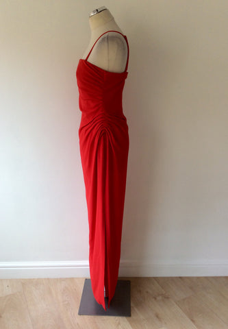 COAST RED STRAPPY/STRAPLESS LONG EVENING DRESS SIZE 12 - Whispers Dress Agency - Womens Dresses - 3