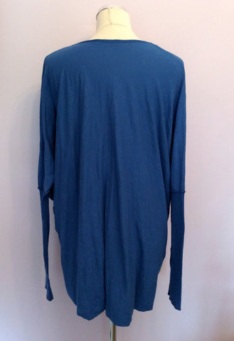 Made In Italy Bright Blue Oversize Wrap Across Top Size L - Whispers Dress Agency - Womens Tops - 3