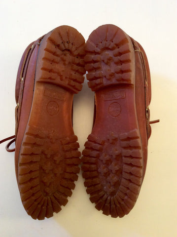 Timberland Hampton N.H Tan Leather Boat Shoes Size 6.5/39.5 - Whispers Dress Agency - Sold - 4