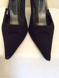 Karen Millen Black Canvas Pinstripe Heels Size 6/39 - Whispers Dress Agency - Womens Heels - 4