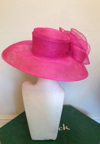 Brand New Fenwick Bright Pink Wide Brim Formal Hat - Whispers Dress Agency - Sold - 5