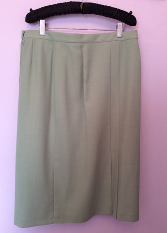 Jacques Vert Light Green Skirt & Jacket Suit Size 18 Fit UK 16 - Whispers Dress Agency - Womens Suits & Tailoring - 6