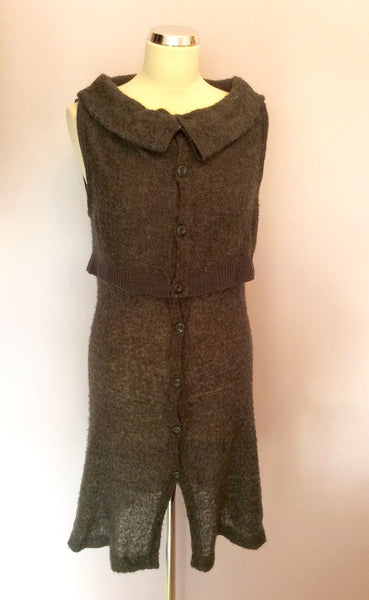 Sandwich Dark Grey Knit Dress Size M - Whispers Dress Agency - Womens Dresses - 1