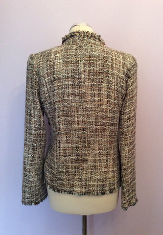 Kaliko Brown & Ivory Weave Skirt Suit Size 40/42 UK 12/14 - Whispers Dress Agency - Sold - 4