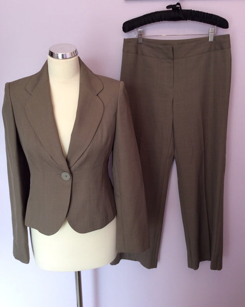 Marks & Spencer Taupe Trouser Suit Size 10/12 - Whispers Dress Agency - Sold - 1
