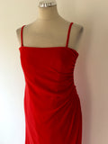 COAST RED STRAPPY/STRAPLESS LONG EVENING DRESS SIZE 12 - Whispers Dress Agency - Womens Dresses - 2