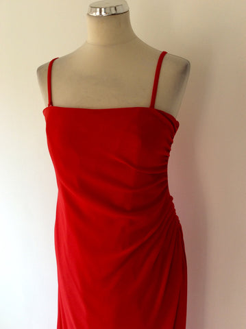 COAST RED STRAPPY/STRAPLESS LONG EVENING DRESS SIZE 12 - Whispers Dress Agency - Womens Dresses - 2