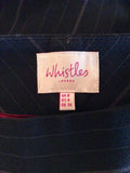 Whistles Black & Brown Pinstripe Formal Trousers Size 8 - Whispers Dress Agency - Womens Trousers - 4