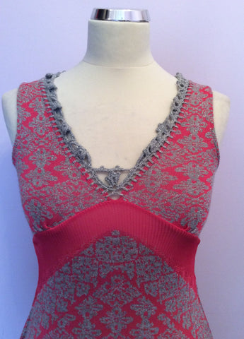 Brand New Odd Molly Pink & Silver Metallic Knit Dress Size 0 UK 6/8 - Whispers Dress Agency - Sold - 2