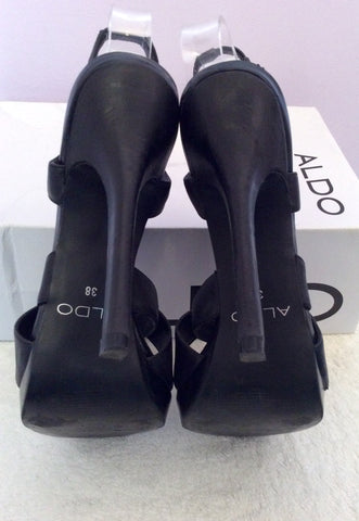 Aldo Latasha Black Leather Strappy Heel Sandals Size 5/38 - Whispers Dress Agency - Womens Sandals - 5