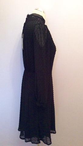 New Marks & Spencer Black 'Period Drama' Lace Trim Dress Size 12 - Whispers Dress Agency - Womens Dresses - 2