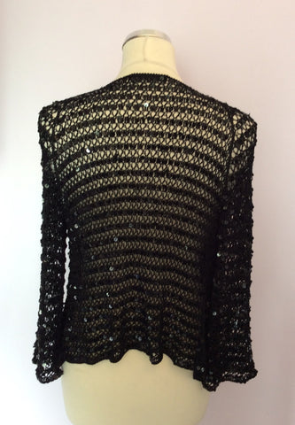 Marks & Spencer Black Sequinned Cardigan Size 16 - Whispers Dress Agency - Sold - 2