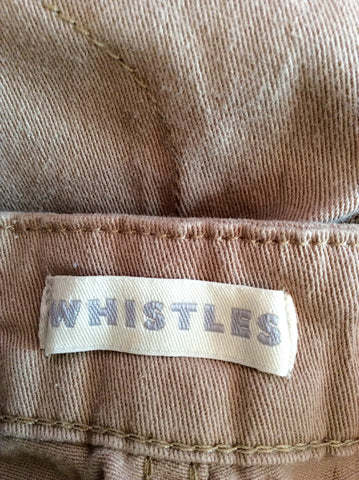 WHISTLES BEIGE COTTON CROP TROUSERS SIZE 10 - Whispers Dress Agency - Womens Trousers - 3