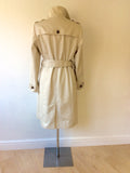 JAEGER NATURAL/ BEIGE CLASSIC BELTED MAC TRENCH COAT SIZE 12 - Whispers Dress Agency - Sold - 4