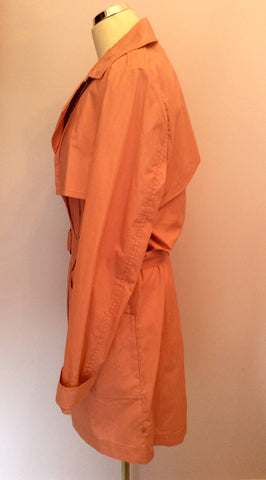 Brand New Tommy Hilfiger Salmon Pink Trench Coat / Mac Size L - Whispers Dress Agency - Sold - 2