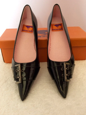 Brand New Rocket Dog Black Patent Buckle Trim Flat Shoes Size 5/38 - Whispers Dress Agency - Sold - 1