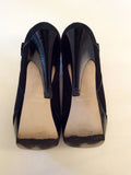 CARVELA BLACK SUEDE BUCKLE TRIM SHOE BOOTS SIZE 6/39 - Whispers Dress Agency - Womens Heels - 5