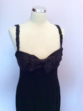 Moschino Cheap And Chic Black Bow Trim Strappy Pencil Dress Size 12 - Whispers Dress Agency - Sold - 2