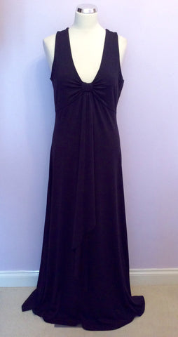 Hobbs Dark Blue Cut Out Back Maxi Dress Size 12 - Whispers Dress Agency - Womens Dresses - 1