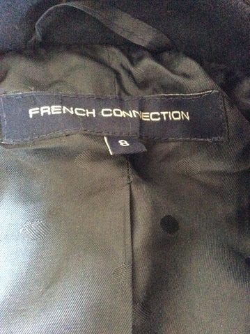 FRENCH CONNECTION DARK BLUE DOUBLE BREASTED JACKET SIZE 8 - Whispers Dress Agency - Womens Coats & Jackets - 6